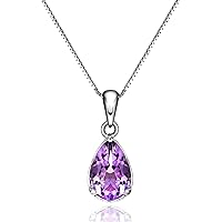 アメジスト ネックレス シルバー925 | 癒し・直感力 | 第三の目チャクラ Amazon | 天然 アメジスト 紫水晶 しずく型 シルバー925 ネックレス