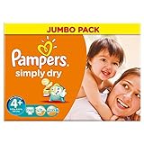 Pampers Simply Dry Size 4+ Maxi Plus 9-20Kg (70 per pack) パンパース単にドライサイズ4+マキシプラス9～20キロ（パックあたり70 ）