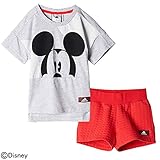 アディダス(adidas) ベビー Girls DISNEY ミッキー Tシャツ上下セット MLR88 BK1061 Lグレーヘザー/ブラック 110