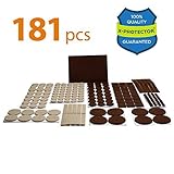 x-protectorプレミアムUltra Large Pack Felt家具パッド181 Piece 。フェルトパッドすべてのサイズ家具フィート – Your Best木製床プロテクター。Prote