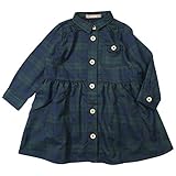 《H28年秋冬物》 nico hrat(ニコフラート) 製品洗い加工済み ブラックウォッチシャツワンピース 110cm/GN NO.B-260866