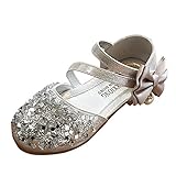Hometom幼児/キッズタップシューズ、ベビーガールズレザーダンスシューズスリッパ、Slip On Flats for Toddlers Age:1-1.5T シルバー t1