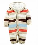 ニットロンパース 子ども 裏ボア カバーオール 子供服 ニット セーター ベビー 赤ちゃん 男の子 女の子 ロンパース 冬 長袖 (ベージュ, L)
