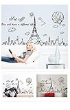 fangeplus ( TM ) DIY取り外し可能アート壁画ビニール防水壁ステッカー子供部屋装飾保育園デカールステッカー壁紙35.4 " x23.6 " 35.4''x23.6'' ブラック