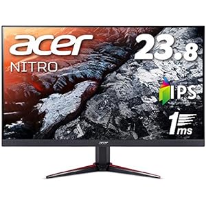 Acer ゲーミングモニター Nitro VG240Ybmiifx 23.8インチ IPS 非光沢 フルHD 1ms(VRB) 75Hz FPS向き FreeSync フレームレスデザイン HDMIx2 スピーカー内蔵 VESAマウント対応 チルト フリッカーレス ブルーライト軽減