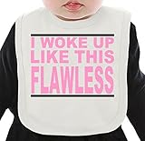 I Woke Up Like This Flawless Slogan ネクタイを有する有機ビブ Medium