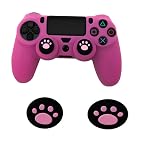 For switch2 / PS5 / PS4 / PS3 / one/XSXシリコンゴム猫爪レバーキャップ・ロッカーキャップ・キノコ頭シリコンキャップ1対【ハンドルなし】に適用 (黒地に粉)