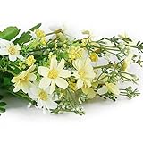 YideaHome造花 菊 アーティフィシャルフラワー フラワー（ライトイェロー）