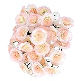 Hommy 50pcs 人工絹 花ヘッド バルク 結婚式 パーティー 装飾 ローズ 造花 ホーム デコレーション DIY ピンク