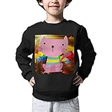 Pinono 猫 漫画 ピンク子供服 キッズ セーター 長袖 新作 子ども セーター ニット　コットン 男の子 トップス 子供 カジュアル ニット 丸首 快適 入園式 発表会 通学