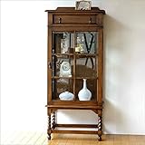 キャビネット アンティーク 扉収納 飾り棚 食器棚 ガラスケース オークガラスキャビネット [diz1705]