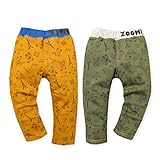 ベビー服 男の子 ロング パンツ ZOOMIC ズーミック ボトム 裏毛 総柄プリント ワッペン 男児 ベビー (2.カーキ/80cm)