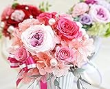 【ベルシック】 プリザーブドフラワー　エレガンスローズ　ピンク 枯れないお花　お祝・お見舞い　クリアケース付　　＜即日出荷＞＜送料無料（一部地域を除き）＞