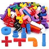 カラフル組み立てセット パイプ型DIYトイ　ラスチック積み木　72ピース　趣味知育トイ 知育おもちゃ