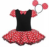 水玉が可愛いカチューシャ付きミニーちゃんみたいなブラックに水玉柄の 可愛いレオタード 舞台衣装 発表会 TDL ダンス バレエ (表示サイズM 95-105cm 着丈49cm 身丈50cm 胸囲52c