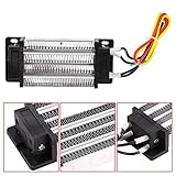 DC12V 200W PTC発熱体ヒーター 半導体エアヒーター 電気絶縁 セラミックス サーモスタット ハイパワー コンテナ電気 ヒーター加熱 ステンレス鋼 取り外し可能 安全 取り付け簡単