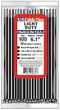 US Cable Ties LD6B100 6-Inch Light Duty Cable Ties, UV Black, 100-Pack by US Cable Ties