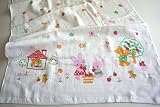 バスタオル おぼろベビータオル おぼろタオル 日本製 約64×115cm (ピンク（フルーツ）10枚セット)