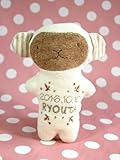 LOVE BABYさるシリーズ☆オーガニックコットン生地で作る　刺繍入ガラガラ手作りキット全長約20cm（おすすめコース）【申年　出産祝】