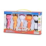 askcut 5パックBaby RattleスティックおもちゃBrain Game Hand Sticksおもちゃキッズ子供幼児Plush再生ツールwith小売パッケージ