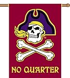 NCAA East Carolina Pirates両面28-by-40インチ家バナーno quarter withポールスリーブ