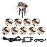 足元ライト FVTLED 階段ライト DC12V IP65 0.4Wクラシック 良い雰囲気 超高輝度 ナイトライト 室内照明 玄関 階段 廊下 高品質な亜鉛合金製 CE RoHS認証 (クールホワイト