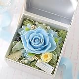 花由 プリザーブドフラワー ボックスフラワー　hana*cube　3月アクアマリン ～2月16日以降のお届け