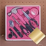 WAYCOM DIY女性むけのピンク工具セット 女子のためのオシャレでかわいいDIYツールキット ピンク 17点セット　女性必見！ (ピンク)