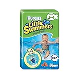 少しスイマーはパックあたり3-4 12のサイズを (Huggies) (x 2) - Huggies Little Swimmers Size 3-4 12 per pack (Pack of 2) 