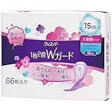 ウィスパー 1枚2役Wガード 女性用 吸水ケア 15cc おりもの&水分ケア パンティライナー 66枚入り 19cm 大容量パック