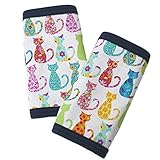 プラチナムベイビー 日本製 よだれパッド USAコットン マイケルミラー猫柄 (ネイビー)