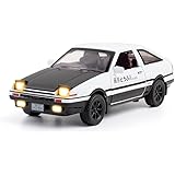 スプリンタートレノ おもちゃ ミニカー 車 AE86トレノ 子供 合金モデルカー 1：32 シミュレーションカーモデル 頭文字D 藤原拓海 3歳以上 玩具安全基準合格 デコレーション イニシャル D サウンドとライト付き 男の子 女の子 ギフト (A