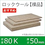 ロックウールボード（裸品）吸音断熱材 「MGボード 080」密度80K／厚さ50×605×910mm 8枚入り
