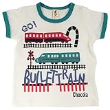 (ショコラ) chocola 電車 柄半袖Tシャツ 130 イエロー