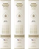 【3個セット】 GONESH(ガーネッシュ) お香 インセンス スティック ホワイトムスク (シャボンの香り) 20本入