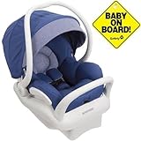 Maxi-Cosi IC164DCH - Mico Max 30 Infant Car Seat White Collection w Baby on Board Sign - Blue Base b