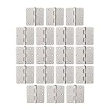 ラウンドコーナードアヒンジ3 – 1 / 2 x 3 – 1 / 2インチ1 / 4 "半径、サテンニッケル 18 Pack of Door Hinges シルバー 20-2457