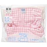 ジェフ 地色格子 フリータイプオムツカバー ピンク 95cm