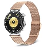 [KeeFos] 18mm バンド Huawei Watch GT6 41mm/GT5 Pro 42mm/GT5 41mm/GT4 41 mm/Huawei Watch 5 42mm 対応 交換バンド 金属 替えベルト ステンレス製 ストラップ 男女兼用 交換ベルト ファーウェイ スマートウォッチ GT6 41 mm/GT 5 Pro 42 mm/5 42 mm 対応 (ローズゴールド)