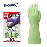 ［ショーワグローブ］オールコート手袋【ビニトップ厚手】（1袋10双入り・塩化ビニール製）《035-132・L・グリーン》