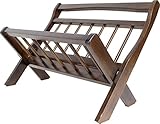 マガジンラック 【木製/レトロ/約幅49×奥行32.5×高さ33cm】