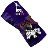 Kushies Zebra Blanket with Plush Toy, Navy by Kushies [並行輸入品]