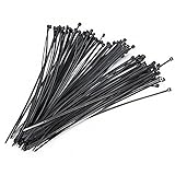100PCS ナイロンプラスチックケーブルタイズストラップバッグクリップ（黒、100mm）