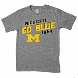 Wes and Willy Michigan Wolverines Youth NCAA Biggest Fan Tシャツ – チャコール、 Youth Medium ブラック