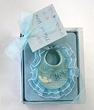 Lunaura Baby Keepsake - Set of 12 Boy Baby Bib With Thank You Card Favors - Blue by Lunaura