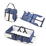 AOLVO Baby Changing Stationポータブル旅行Bassinet Cribと旅行ベビーおむつバッグベビーおむつキャディマット – ボーナスベビーカーAttachment for B