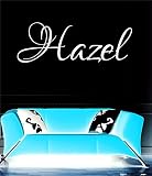 Hazel女の子名前またはBoy名前部屋名前壁引用アートビニールデカールステッカー