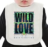 Wild Love ネクタイを有する有機ビブ Medium