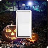 Rikki Knight Halloween Glowing Pumpkins in Graveyard Single Rocker Light Switch Plate [並行輸入品]