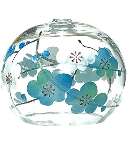 Amazon.co.jp: 篠原風鈴 江戸風鈴 花ブルー【日本産 手作り】 : DIY